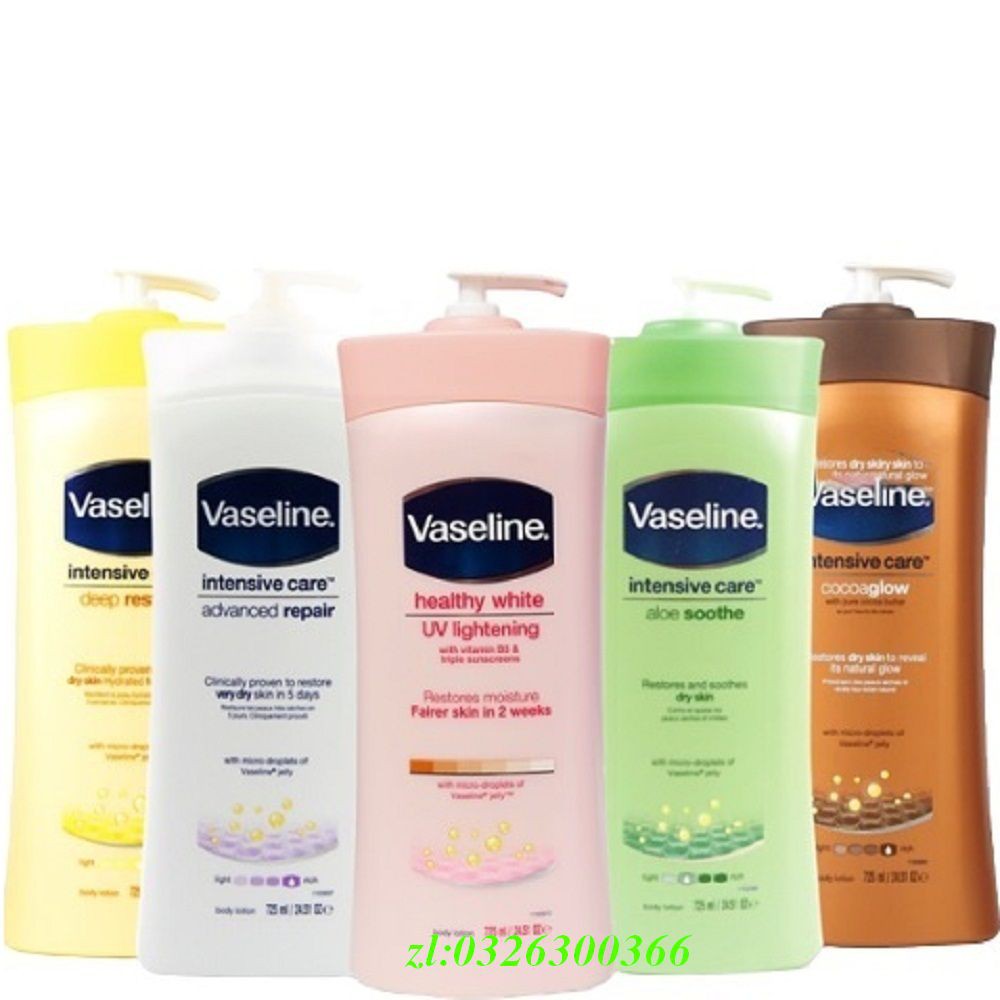 Sữa Dưỡng Thể 725ml Vaseline Làm Trắng Sáng, Mịn Da Và Giữ Ẩm Intensive Care Deep Restore