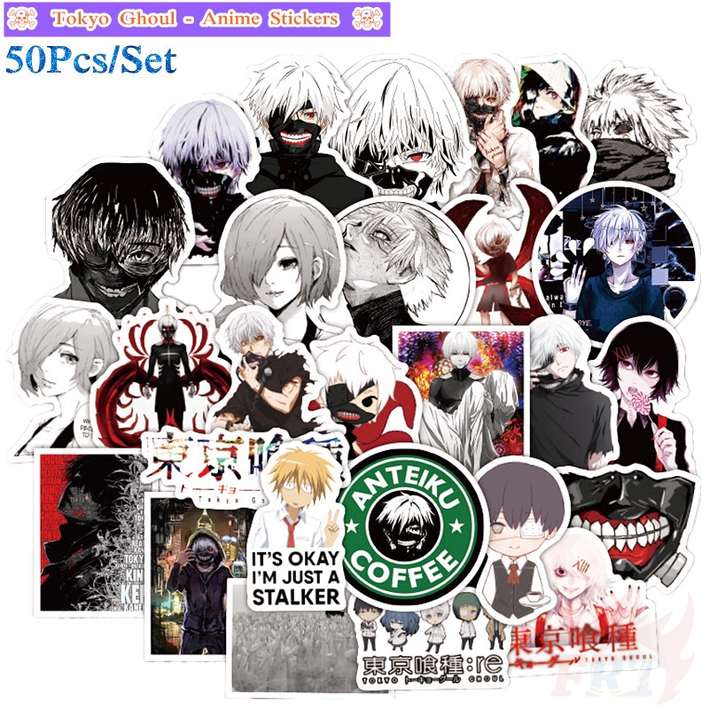 ☠ Tokyo Ghoul - Series 03 Anime Kaneki Ken Touka Kirishima Stickers ☠ 50Pcs/Set Waterproof DIY Fashion Decals Doodle Stickers