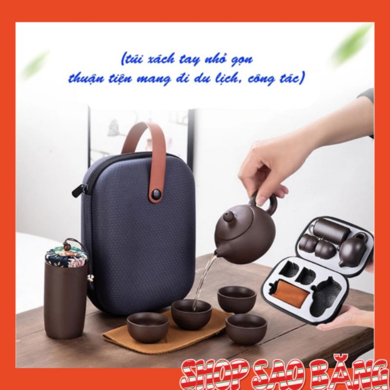 (CAO CẤP) BỘ BÌNH TRÀ TỬ SA CÓ TÚI ĐỰNG DU LỊCH,TIỆN LỢI,THÍCH HỢP TỪ 2 ĐẾN 4 NGƯỜI SỬ DỤNG....