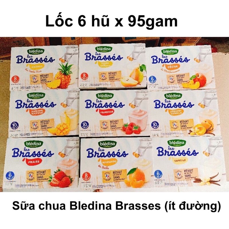 [Date tháng 6/2021] Sữa chua kem tươi Bledina Pháp Brasses cho bé từ 6 tháng tuổi