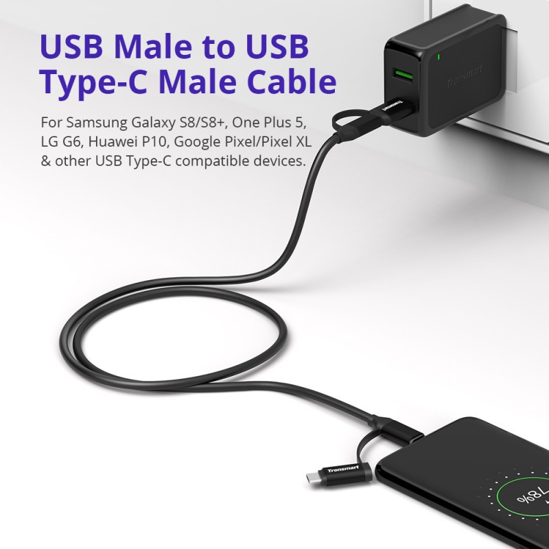 Cáp sạc đa năng TRONSMART C4N1 USB-C ra USB-C 4 trong 1 - Hãng phân phối chính thức