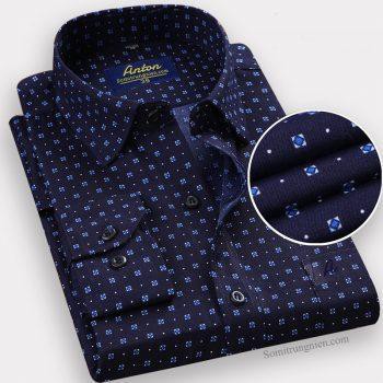 Áo Sơ Mi Nam Hoạ Tiết Chấm Bi, Áo Sơ Mi Nam Công Sở Cao Cấp Không Nhăn Không Phai Màu Hàng VNXK - KINGMAN STORE | BigBuy360 - bigbuy360.vn