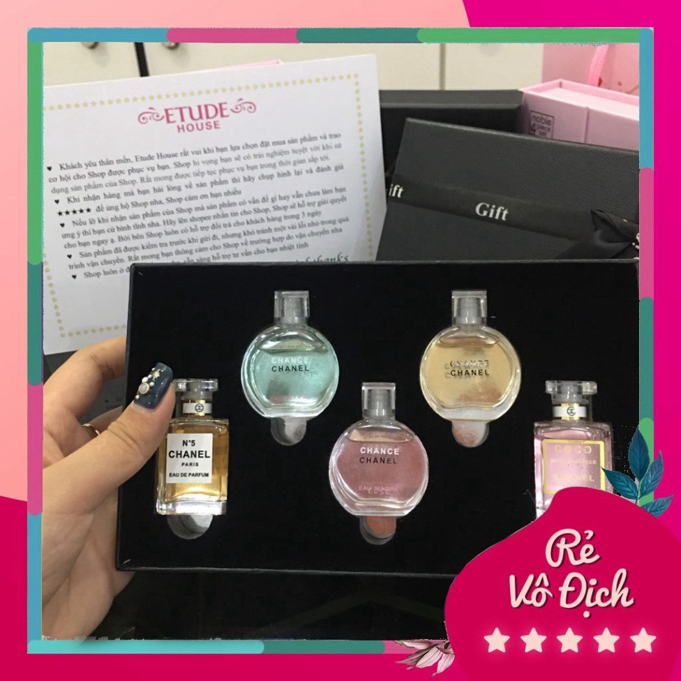 [Bán-Giá-Gốc] ❤️𝘊𝘩𝘪́𝘯𝘩 𝘏𝘢̃𝘯𝘨❤️ Bộ 5 chai nước hoa Chanel cao cấp | BigBuy360 - bigbuy360.vn