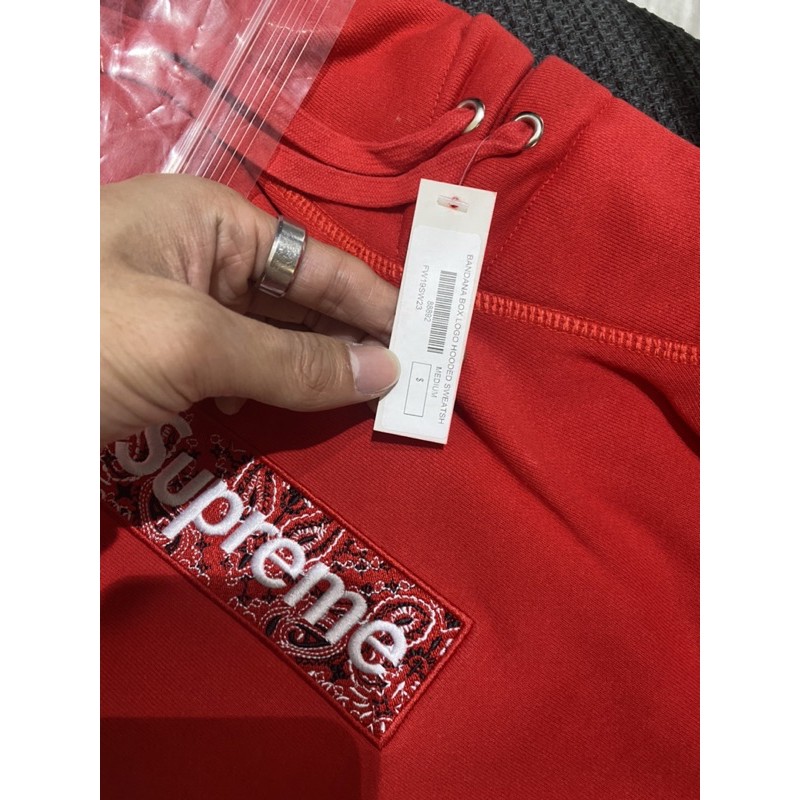 ⚡️[CHỈ 1 NGÀY] - Áo hoodie Supreme Bandana Box logo Red mirror quality cao cấp full tag túi, áo hoodie supreme