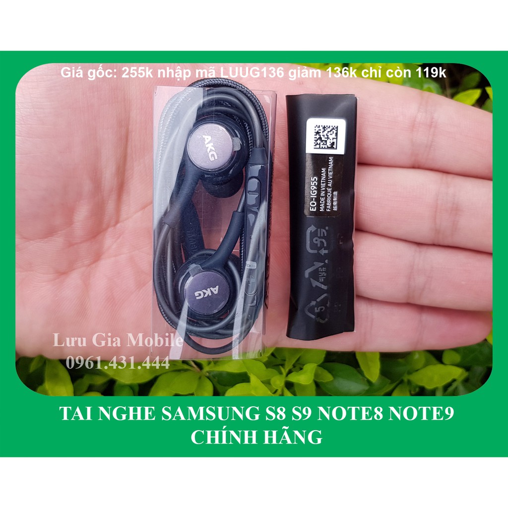 [Nhập mã LUUG136 chỉ còn 99k FREESHIP] Tai Nghe AKG S8 | Note 8 | Note 9 chính hãng + Hộp Đựng Chất + Cây chọc Sim