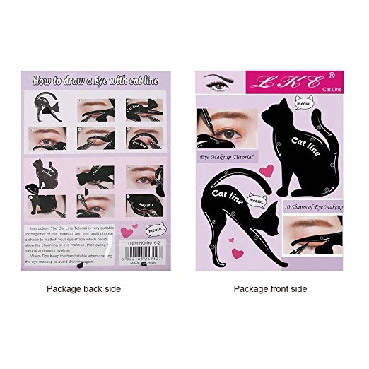 Set 2 khuôn hình trang điểm kẻ mắt kẻ mày đa năng