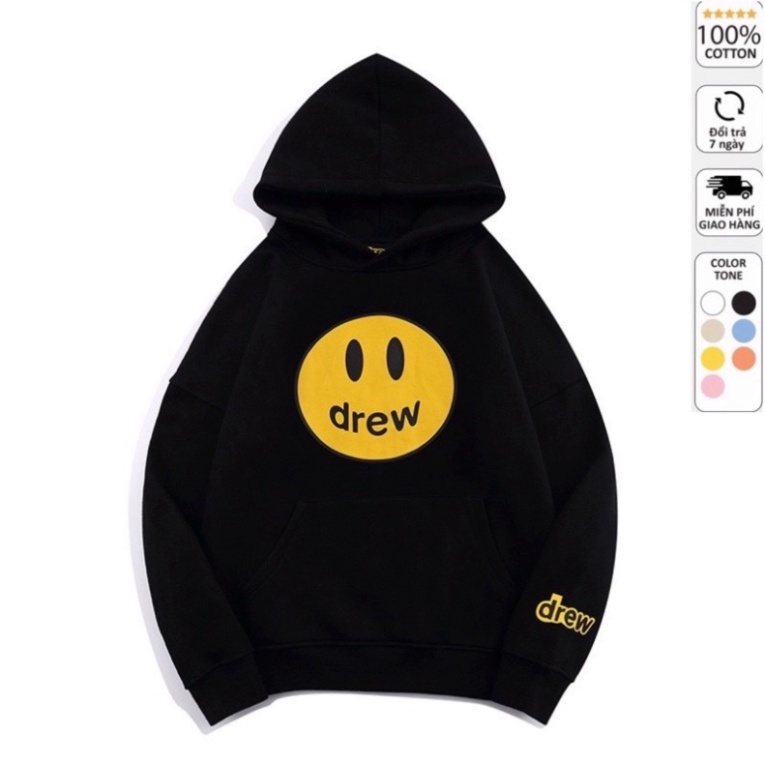 [Ảnh+Video thật] Áo hoodie DREW unisex nam nữ phom rộng chất nỉ dày, Hoodie thời trang cao cấp hottrend 2022