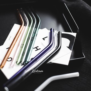 Ống hút thủy tinh tái sử dụng độc đáo Ống hút thủy tinh thân thiện với môi trường