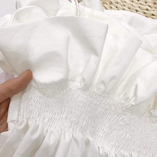 Áo kiểu 2 dây peplum bèo nhún (CÓ ẢNH THẬT)