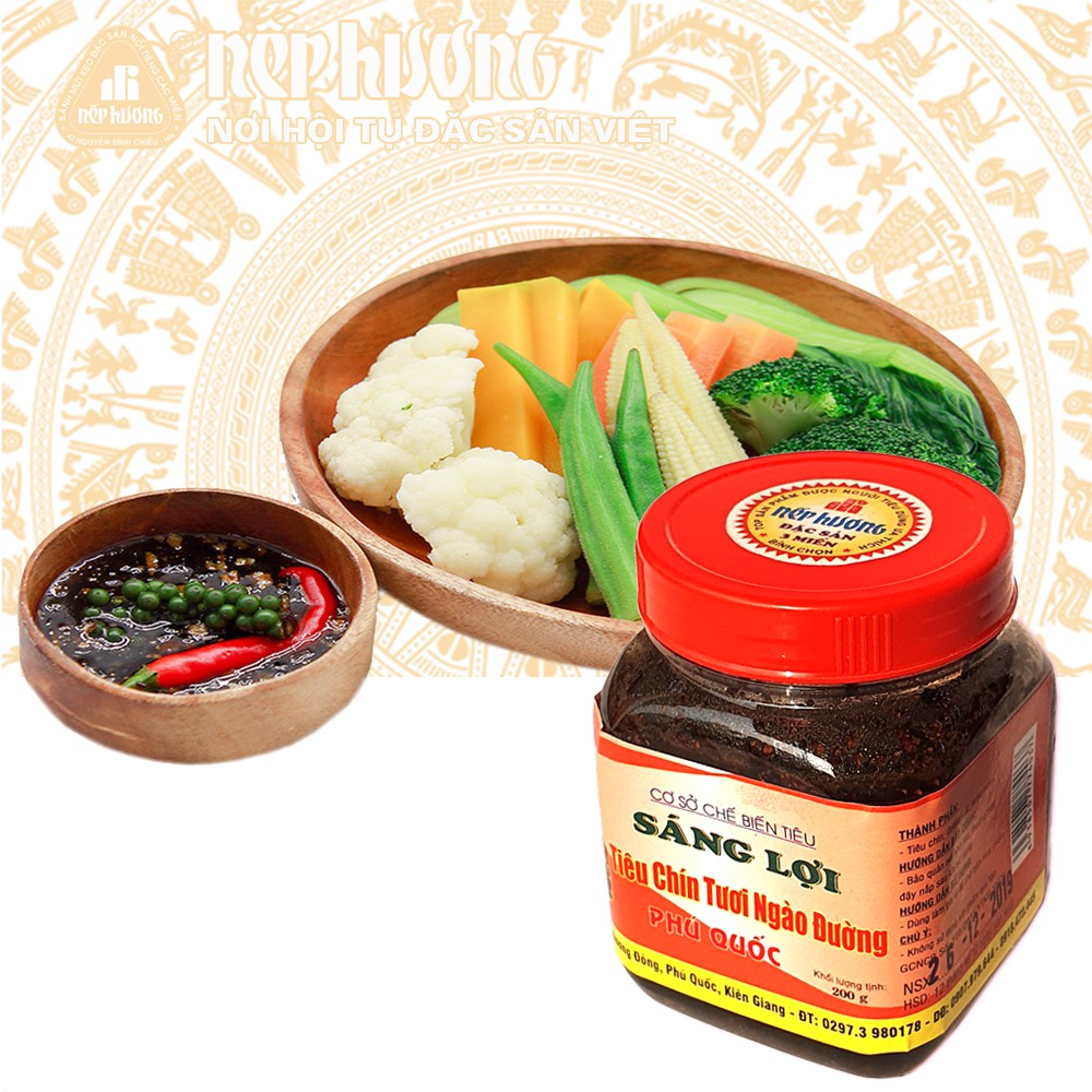 [Mã 155FMCGSALE giảm 7% đơn 500K] Tiêu chín ngào đường Sáng Lợi Hộp 200g Đặc sản Phú Quốc