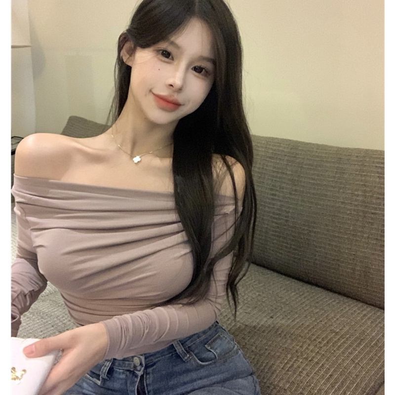 Áo Thun Nữ Tay Dài Hở Vai Thời Trang Quyến Rũ