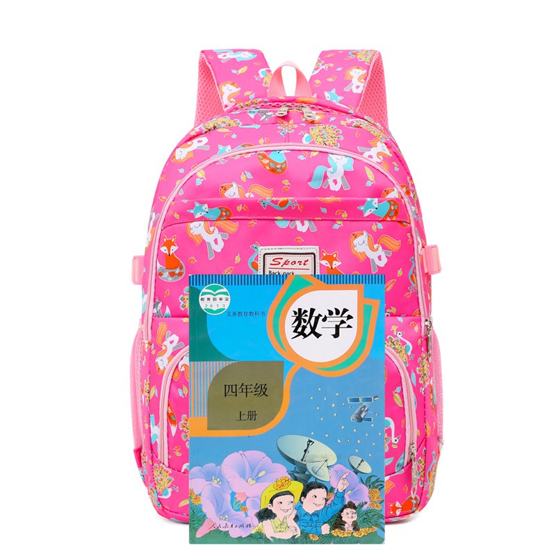 Balo đi học cho bé gái siêu nhẹ, cặp sách dành cho bé gái cấp 1 tiểu học (Tặng 1 kẹp tóc nơ màu ngẫu nhiên) E399