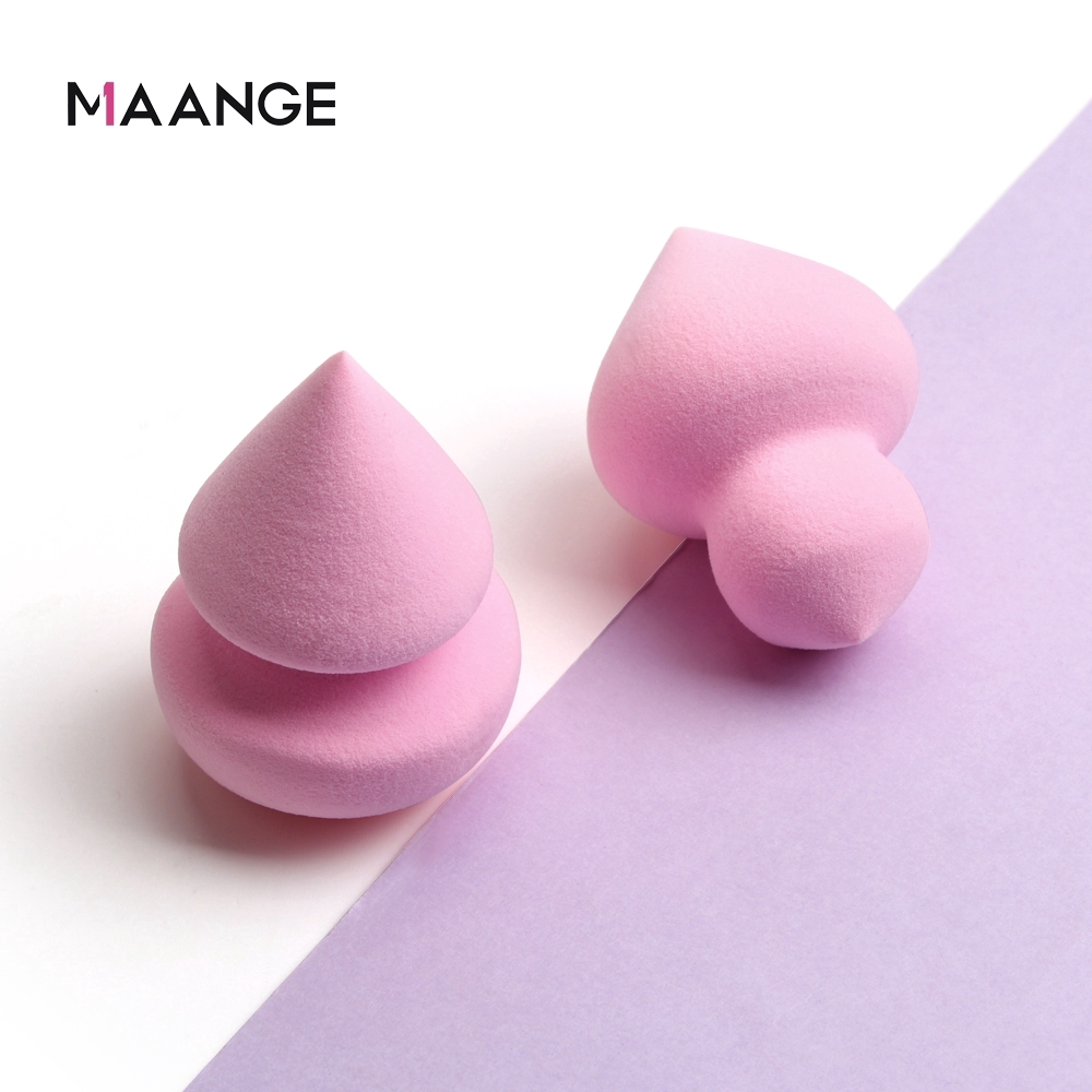 Set 2 mút trang điểm MAANGE màu hồng hình giọt nước làm đẹp