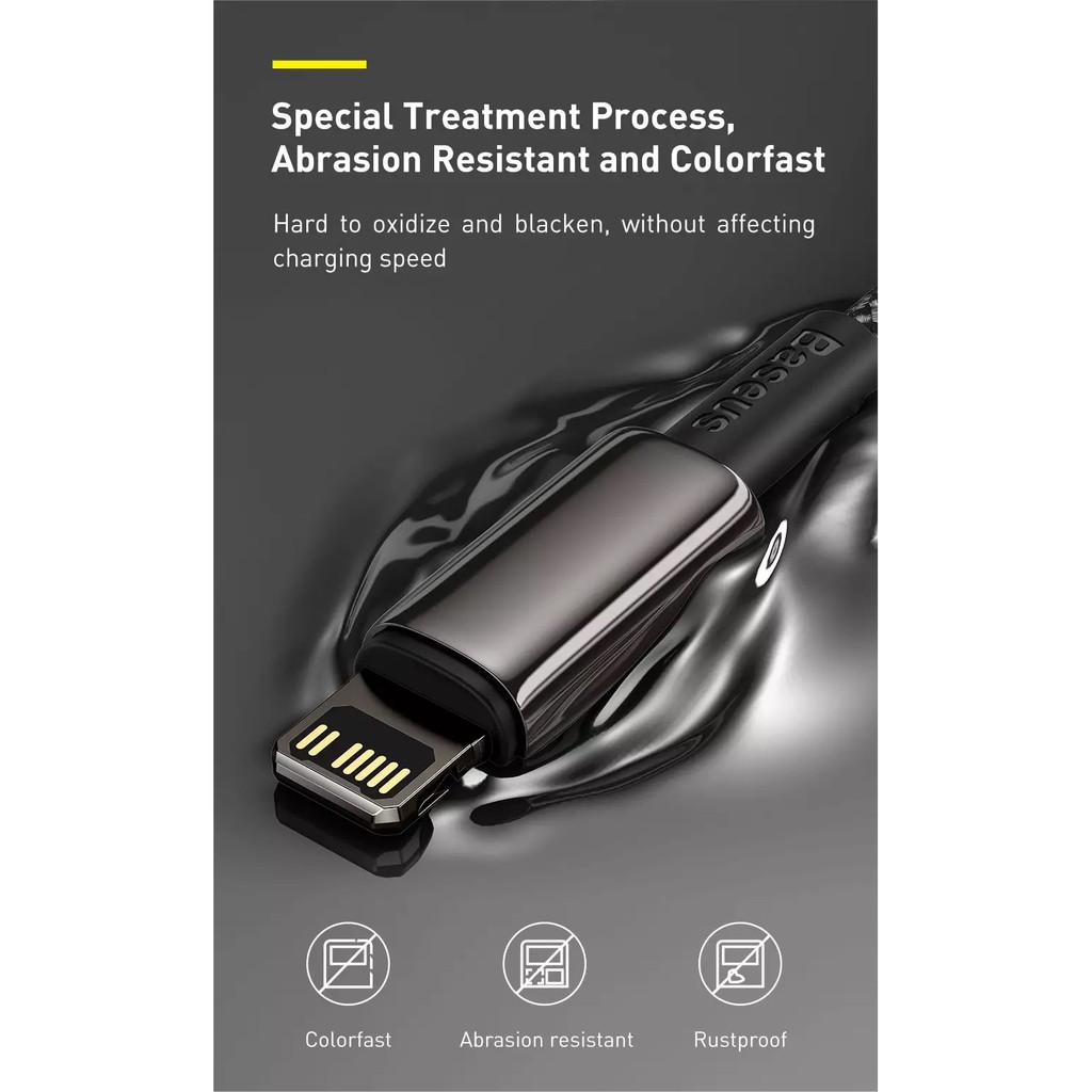 Cáp sạc IP12, Cáp sạc nhanh C to Lightning Baseus Tungsten Gold cho iPhone 12 11 Pro XS Max/Macbook iPad Mini Air 20W PD