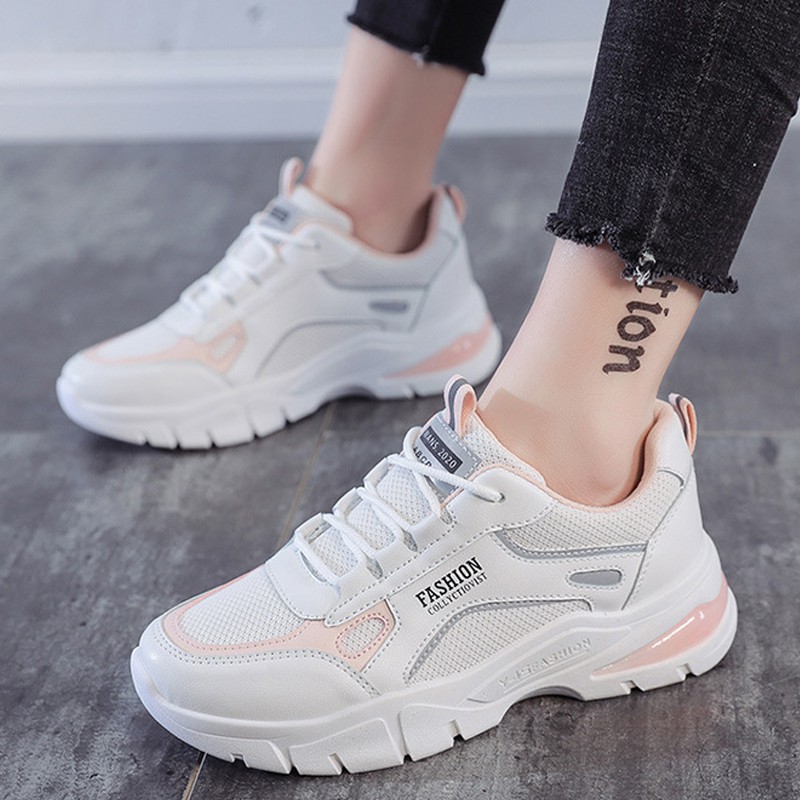 Giày Thể Thao Nữ Độn Đế PHOENIX SNEAKER Da Mềm, Giày Nữ Sneaker Dáng Hàn Quốc 68725
