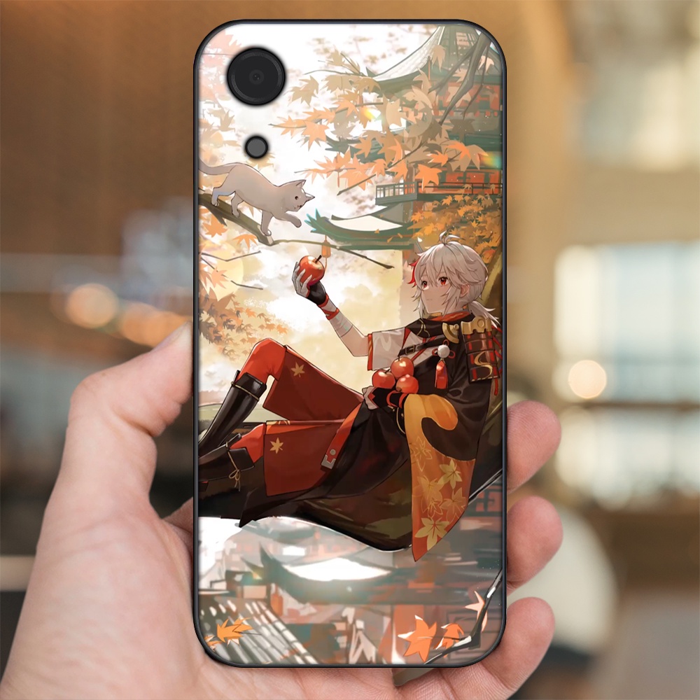 Ốp lưng Samsung A03 Core viền đen in hình Kazuha Genshin Impact