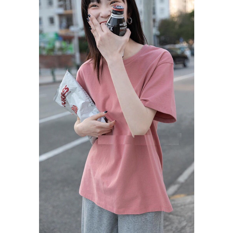 Áo Thun Trơn Ctk 3158 PEONYB Unisex  🌸 Phông form rộng tay lỡ retro, pull trẻ trung basic hàn quốc Ulzzang 🌸