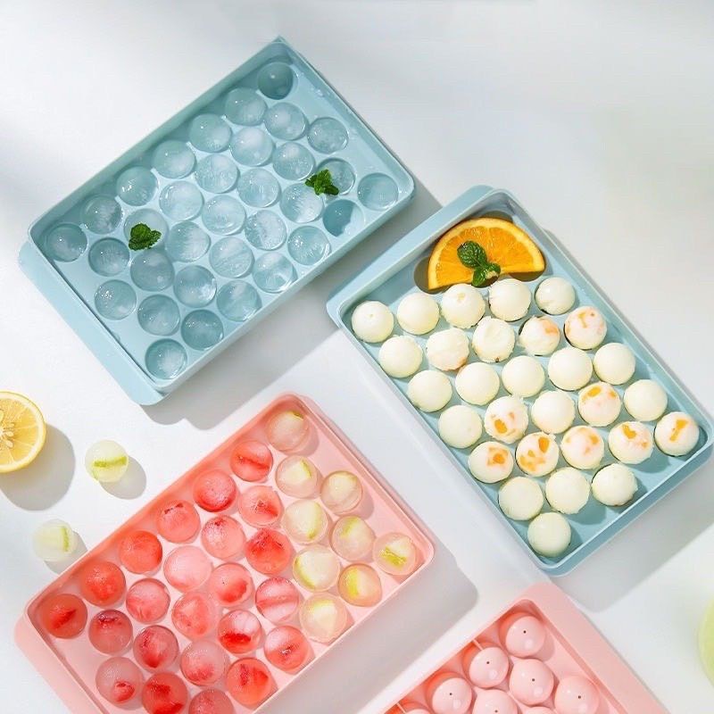 Khay Làm Đá Viên Tròn 33 Viên VIỆT NHẬT PLASTIC