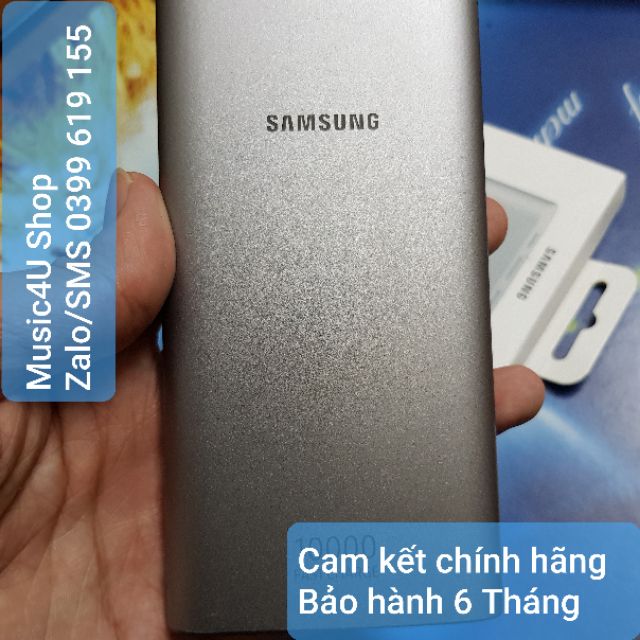 Sạc pin dự phòng Samsung 10000mAh Type C, vỏ nhôm sang trọng [Music4U]