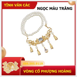 Vòng cổ Phượng Hoàng ngọc màu trắng Tĩnh Vân Các