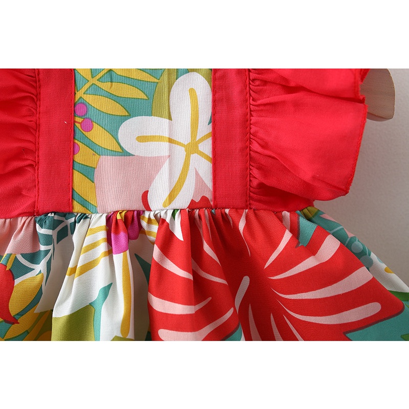 Đầm Nina Kids không tay in họa tiết hoa kèm mũ thời trang mùa hè cho bé gái 1-5 tuổi