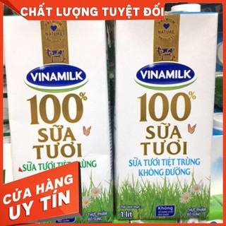 Sữa Vinamilk hộp 1 lít (có đường, không đường)