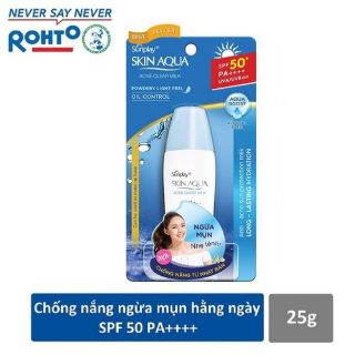 Sữa Chống Nắng Dưỡng Da Ngừa Mụn Sunplay Skin Aqua Acne Clear Milk 25g