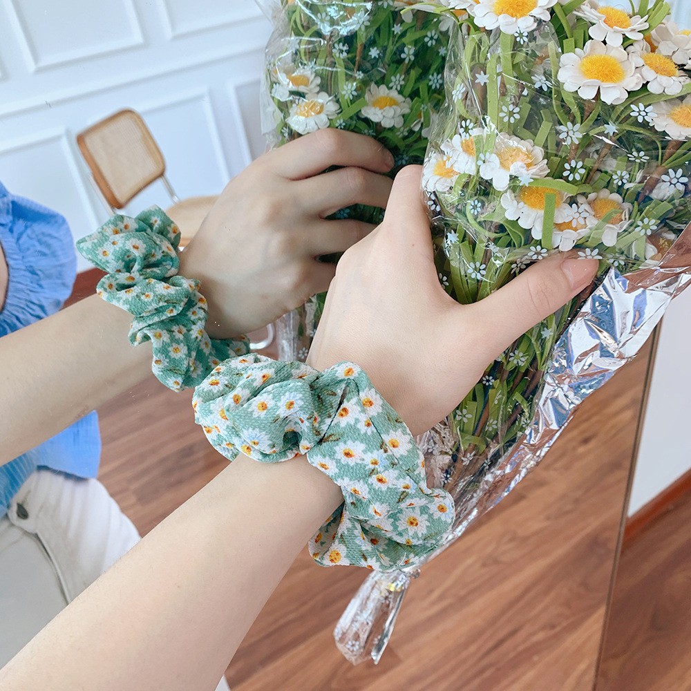 Cột Tóc Vải Scrunchies Họa Tiết Vintage Đáng Yêu Phong Cách Hàn Quốc - VANI STORE [PKT00101]