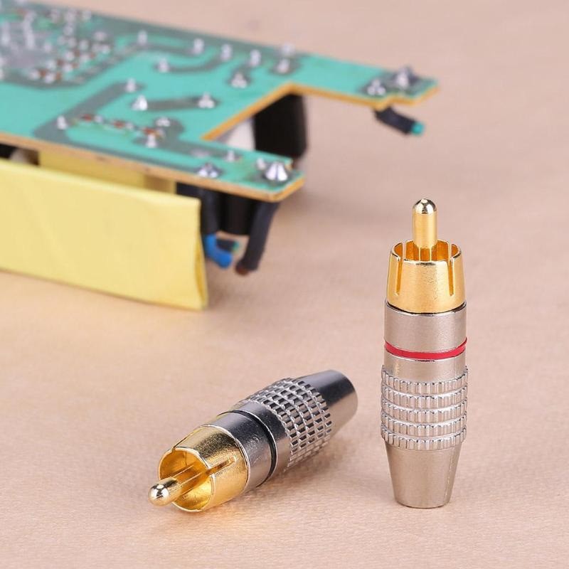 Đầu hàn Jack AV / RCA / Hoa sen - Đầu hàn dây loa