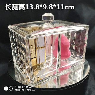 Hộp đựng bông tẩy trang pha lê Diamond