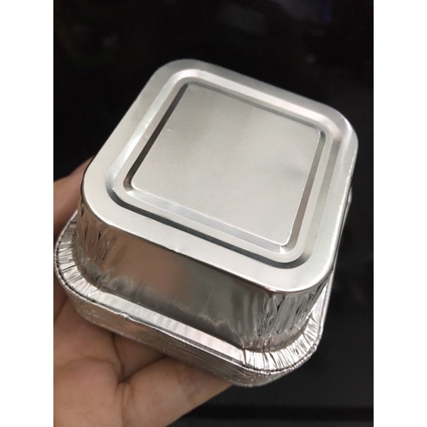 Set 10 Khay giấy bạc hình Vuông cao cấp