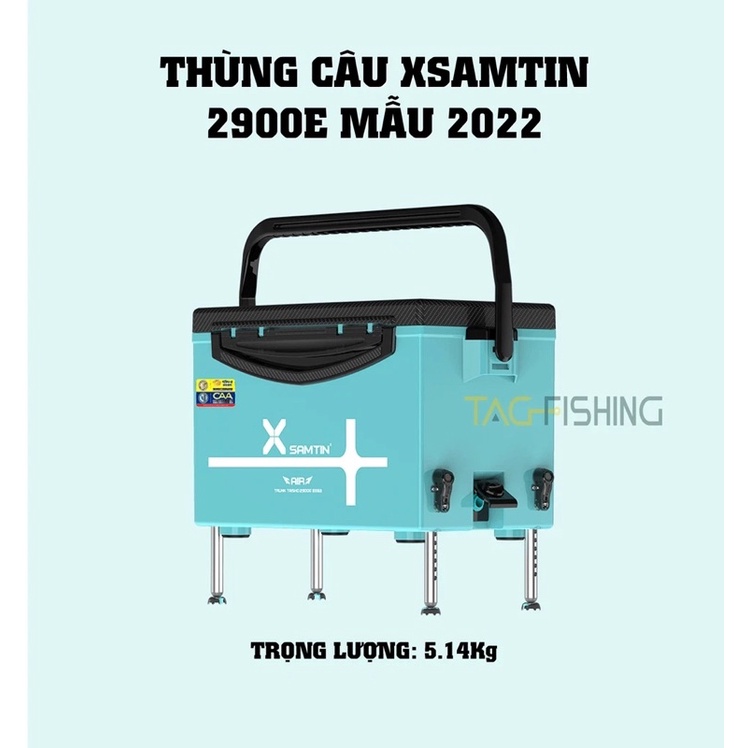 Thùng Câu Đài Xsamtin 2900E 29L  Nắp Carbon - Chính Hãng