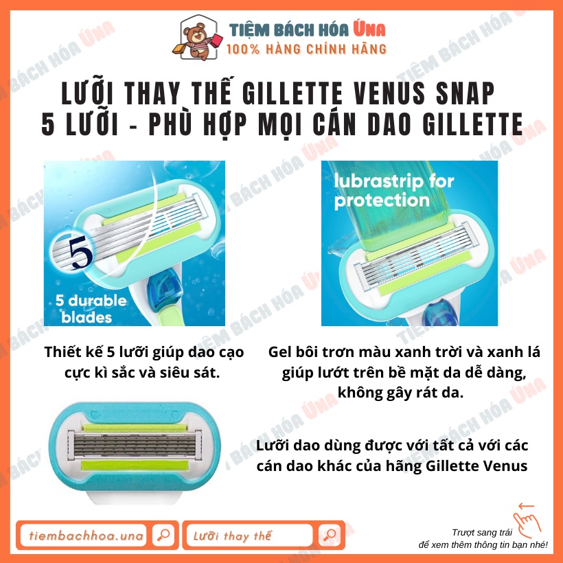 Dao cạo lông nữ Gillette Venus EXTRA SMOOTH cán dài, lưỡi dao 5 lớp có thể thay thế và tái sử dụng