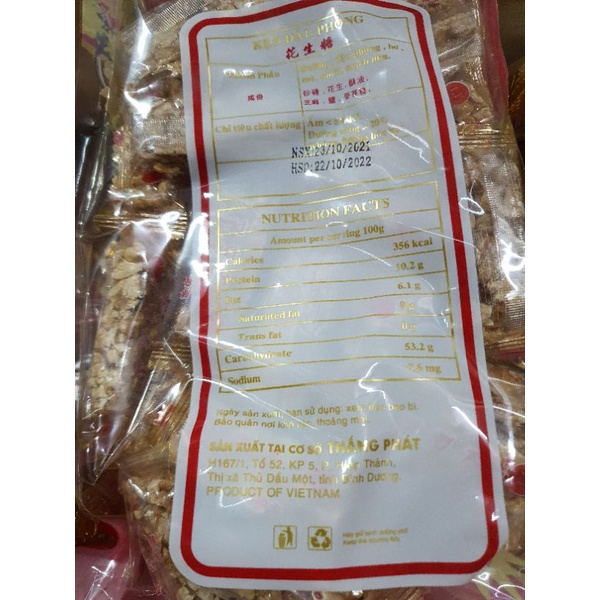 Kẹo đậu phộng Thắng Phát gói 500g date mới