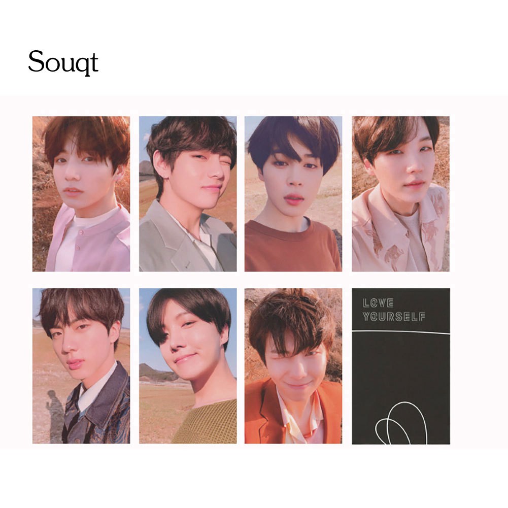 SQ 7Pcs Kpop BTS Members LOVE YOURSELF Paper Album Photo Cards Postcards Decor Gift