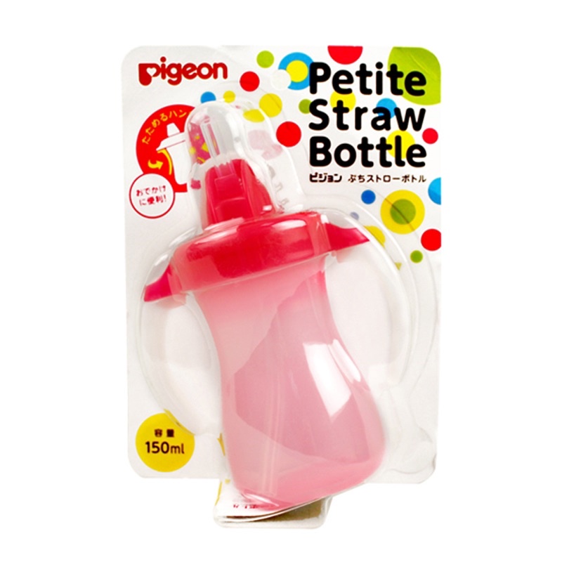 [Hàng Nhập Khẩu] Bình tập uống Chính Hãng Pigeon 150ml Pettie Straw Bottle