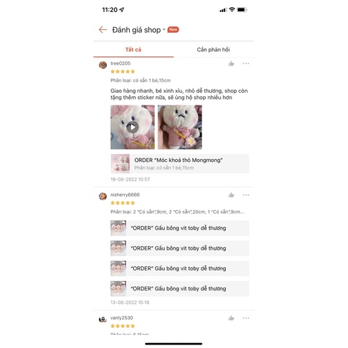 “SẴN “ Móc khoá thỏ mongmong