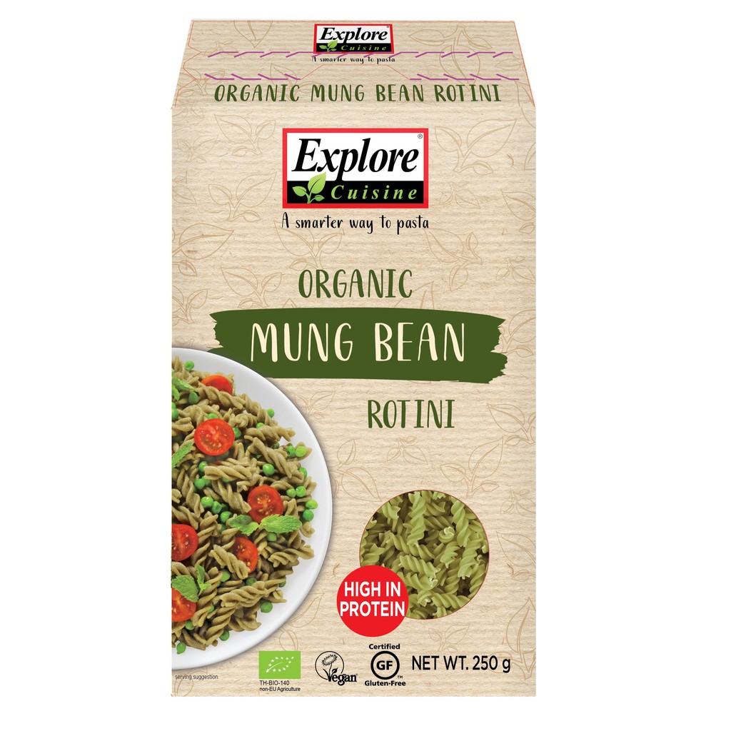 Nui Xoắn Đậu Xanh Hữu Cơ Explore Cuisine (250g) - Explore Cuisine Mung Bean Rotini (250g)