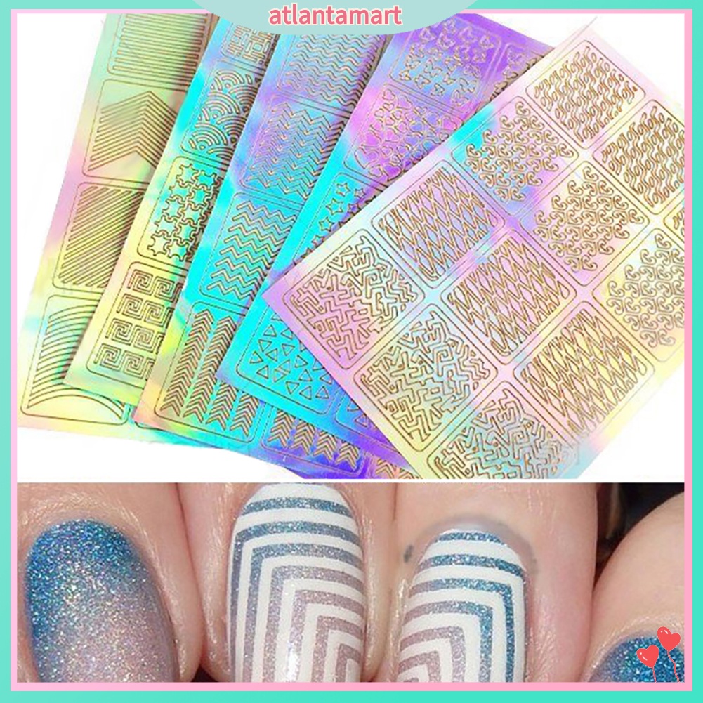 [Hàng mới về] Set 3 tờ sticker dán trang trí móng tay nghệ thuật 3D độc đáo