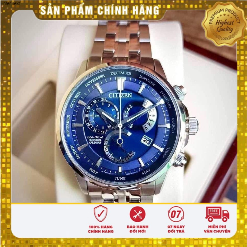 Đồng hồ nam chính hãng Citizen Eco Drive BL8140-80L - Máy pin năng lượng ánh sáng - Kính Sapphire