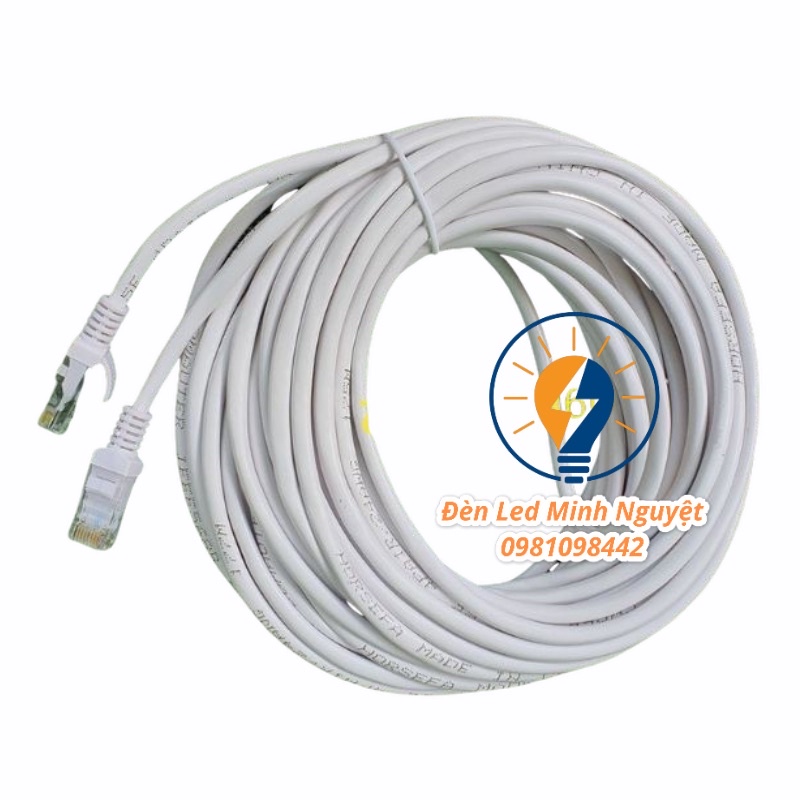 Dây cáp mạng .dây cáp internet bấm sẵn 2 đầu (loại tốt dây màu trắng)