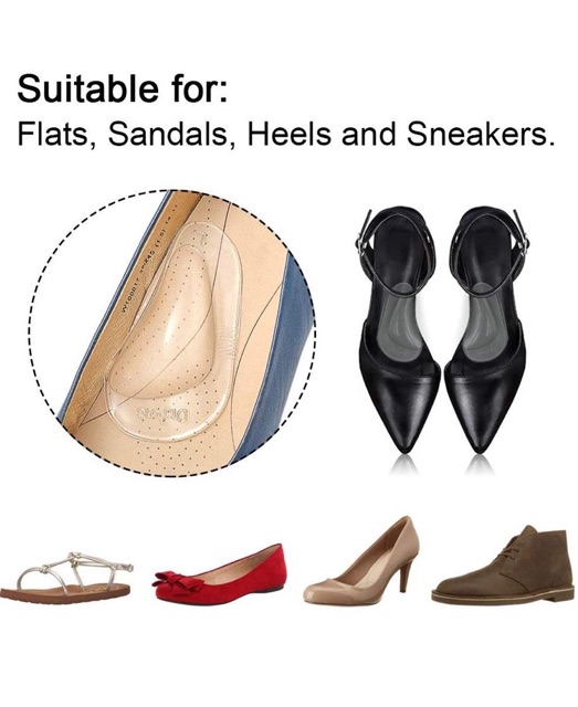 2 Miếng dán đỡ vòm chân giảm đau chân khi đi các mẫu giày hỗ trợ bàn chân bẹt