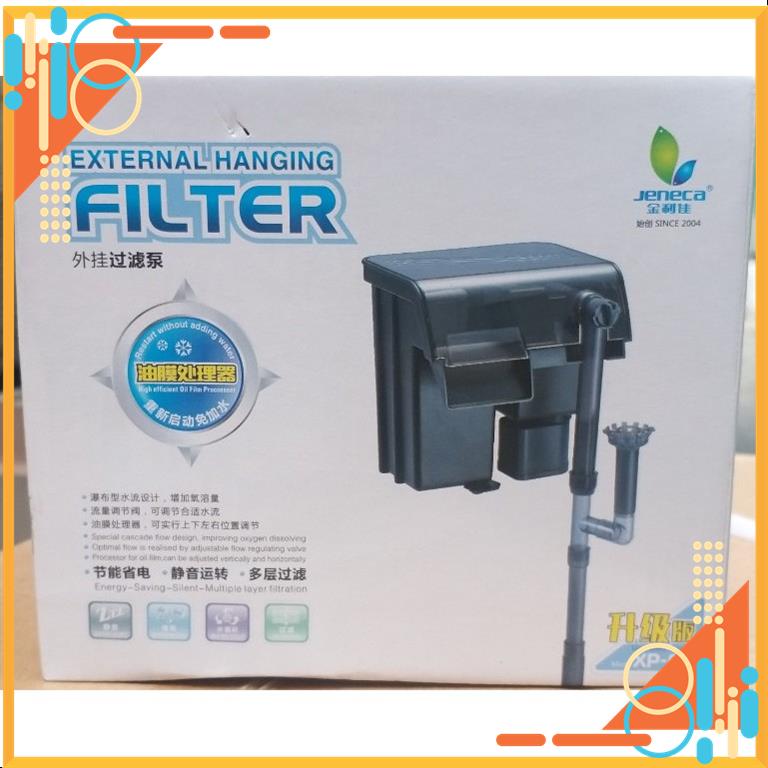 Lọc thác Jeneca XP-08 kèm lọc váng công suất 6.8W cho hồ cá, thủy sinh để bàn 30-40cm MSP20021