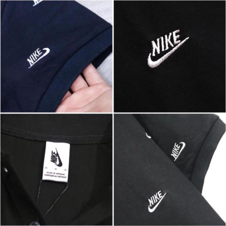 Áo thun Polo Nike Logo Thêu Nam Nữ Cổ Bẻ - Vải Vải Cá Sấu Cotton Lacoste Trẻ Trung Xịn THE LAZ