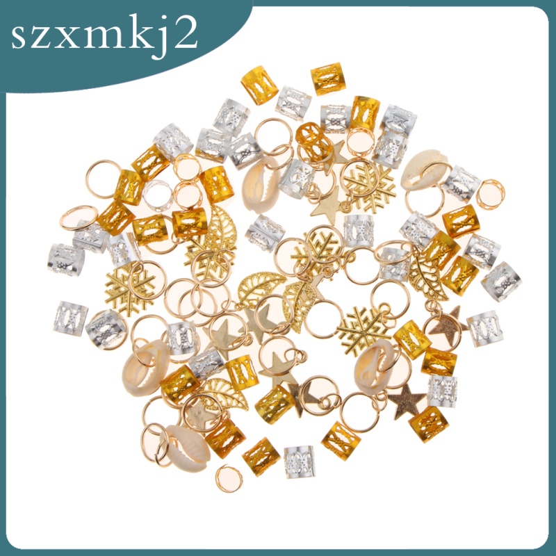 Set 2 / 84 Nhẫn Bện Tóc Hình Vỏ Sò / Ngôi Sao Thời Trang