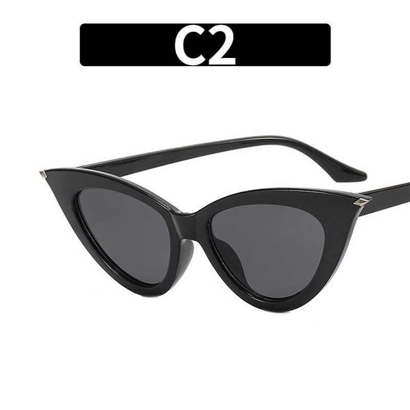 Kính Mát Mắt Mèo Gọng Nhỏ Thời Trang Phương Tây Cho Nữ