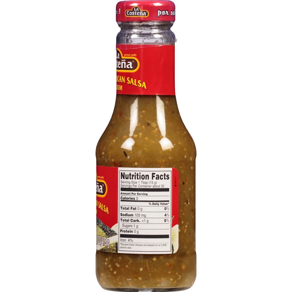 Sốt ớt xanh Salsa hiệu La Costena Green Salsa Tomatillo Sauce 475g