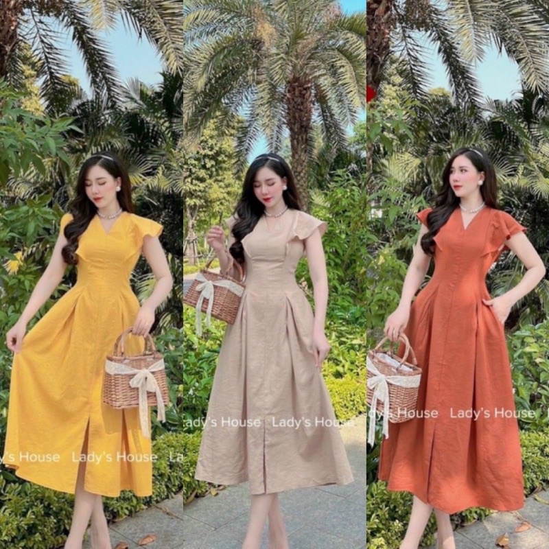 MAXI TAY TIÊN 3 MÀU NUDE, CAM, VÀNG