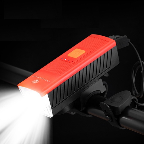 Đèn pha MOSOWORLD tích hợp còi đầu sạc USB cho xe đạp tiện lợi