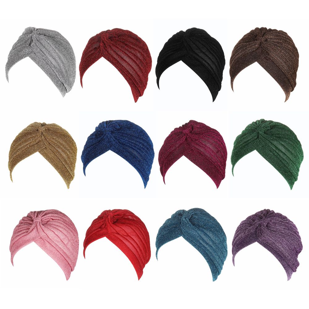 Mũ turban trùm đầu mềm mại co giãn nhiều màu phong cách Hồi Giáo dành cho nữ